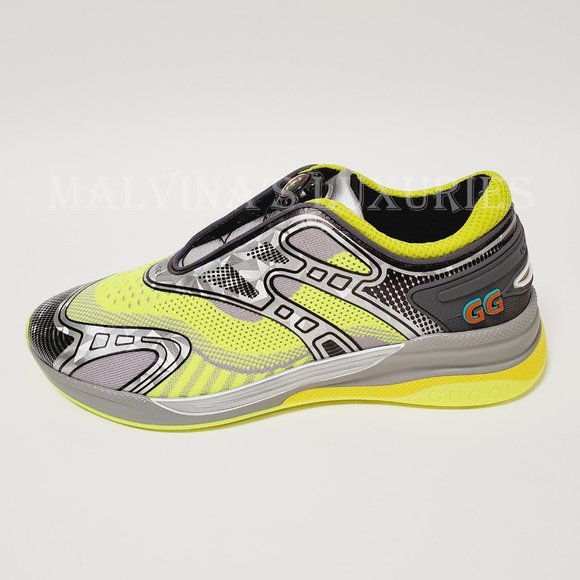 GUCCI SNEAKERS MENS ULTRAPACE R LEATHER SHOES w DOUBLE G LOGO sz 7G 7.5 US - Picture 8 of 16